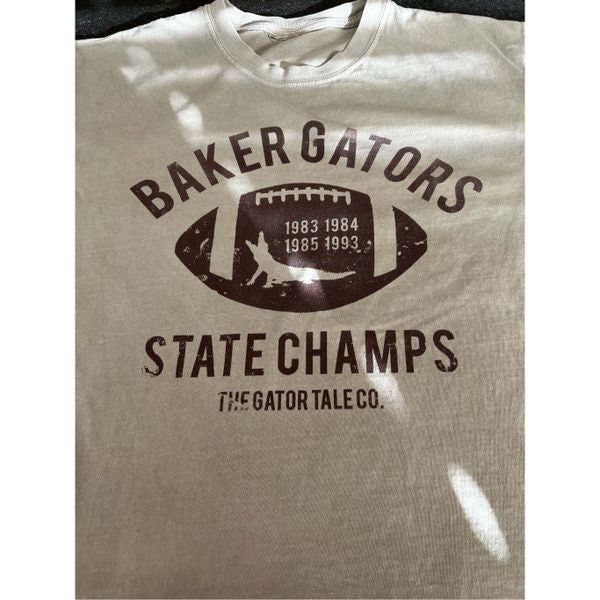 Vintage 90’ Vintage BAKER Florida Gators Tee State Champs size M Size US M / EU 48-50 / 2 - 3 Thumbnail