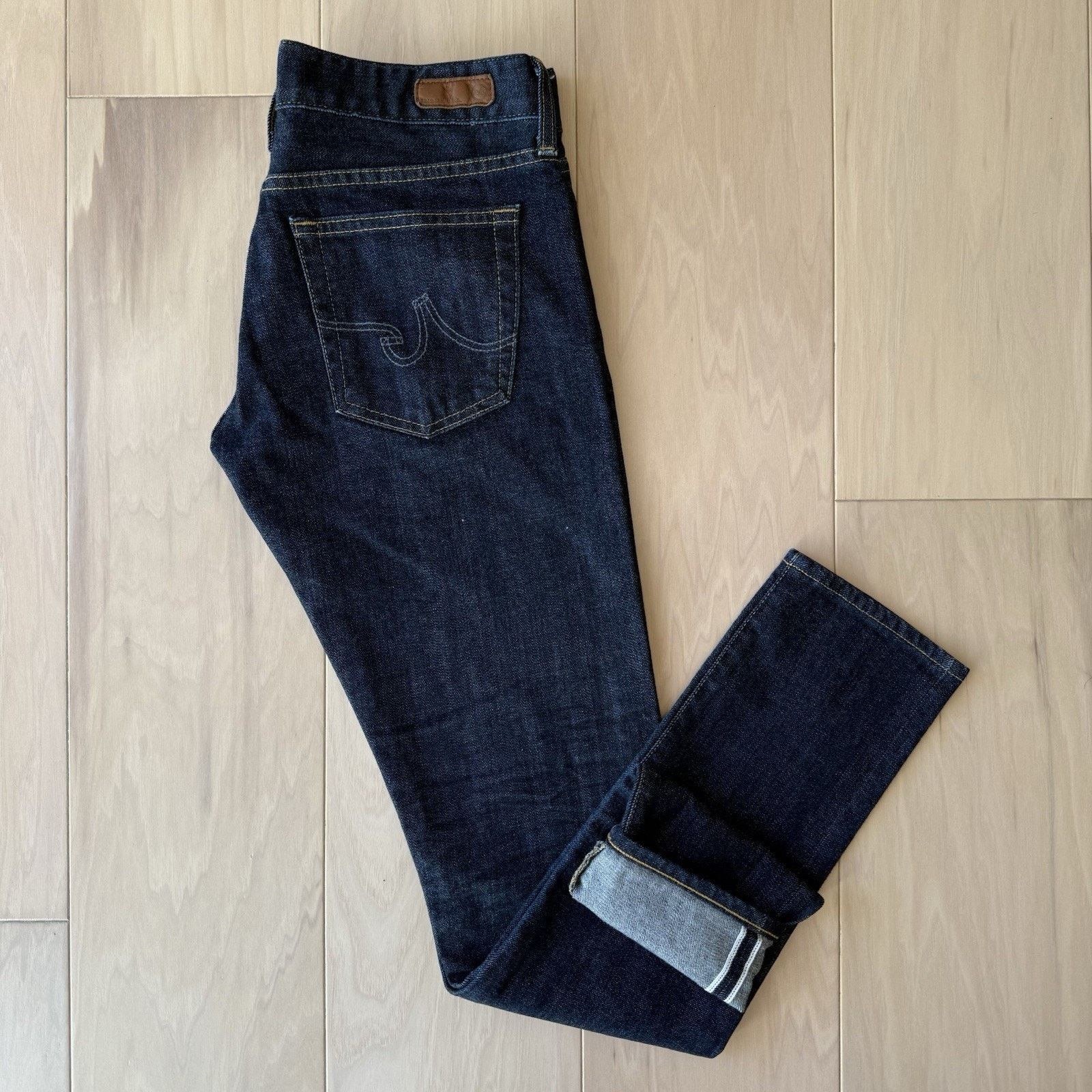 AG Adriano Goldschmied Adriano Goldschmied Selvedge Jeans Women's 30 Blue Dark Wash Size 30" / US 8 / IT 44 - 2 Thumbnail