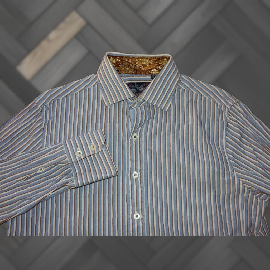 English Laundry VINTAGE English Laundry Men's Shirt Long Sleeve Button-Up Size M Cotton Blue 16 Men Size US M / EU 48-50 / 2 - 1 Thumbnail