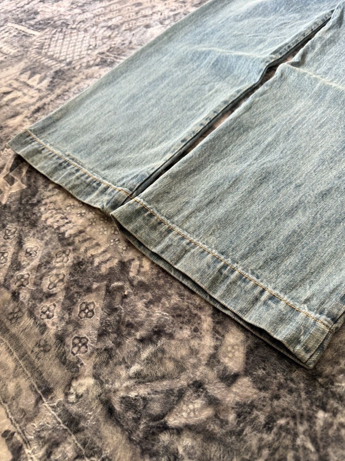 Japanese Brand Kooks & Phellica Flared Tribal Waist Skull Emblem Jeans Size US 28 / EU 44 - 19 Thumbnail