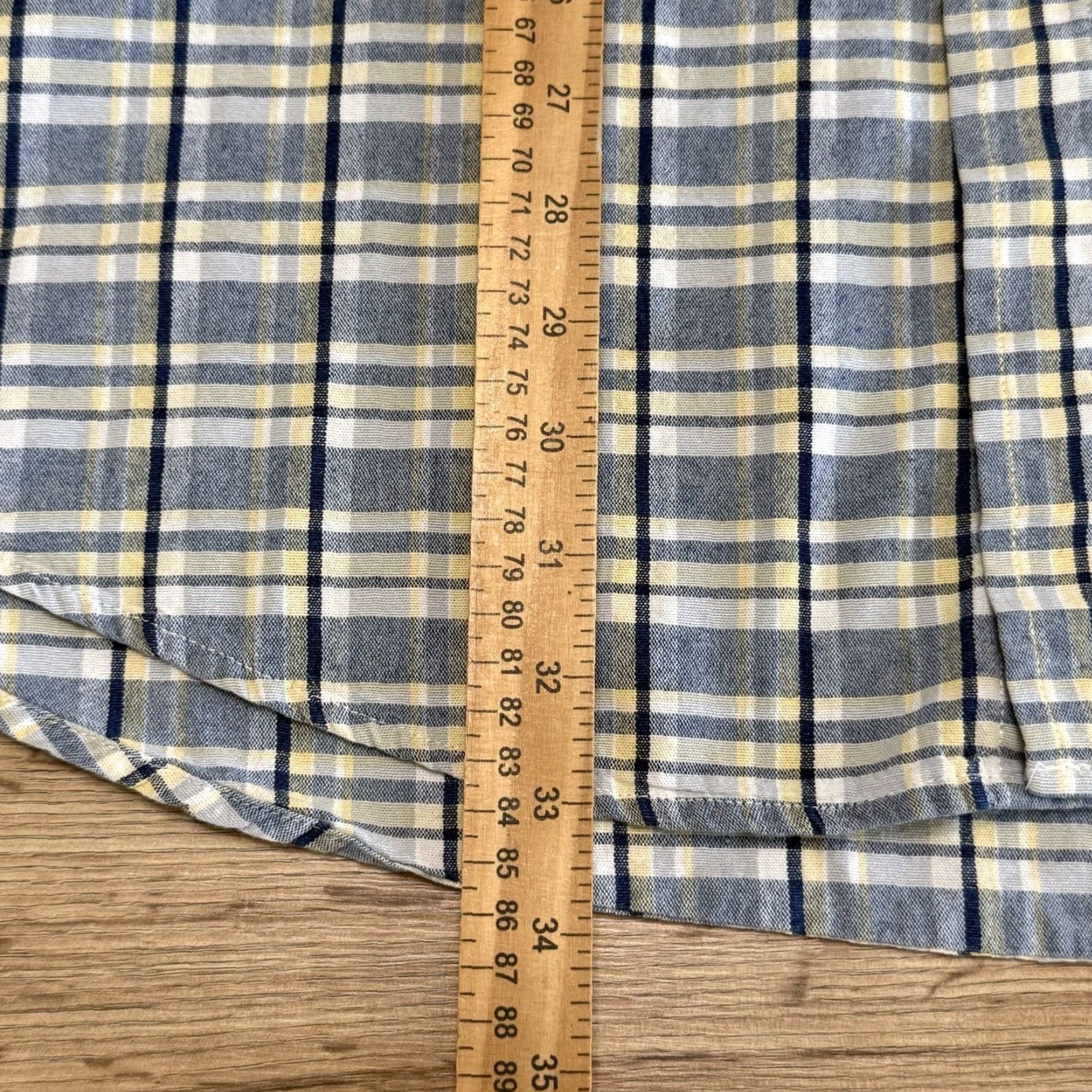 Eddie Bauer VINTAGE Eddie Bauer Shirt Men XL Tall Short Sleeve Blue Plaid Cotton Button-Down Size US XL / EU 56 / 4 - 4 Thumbnail