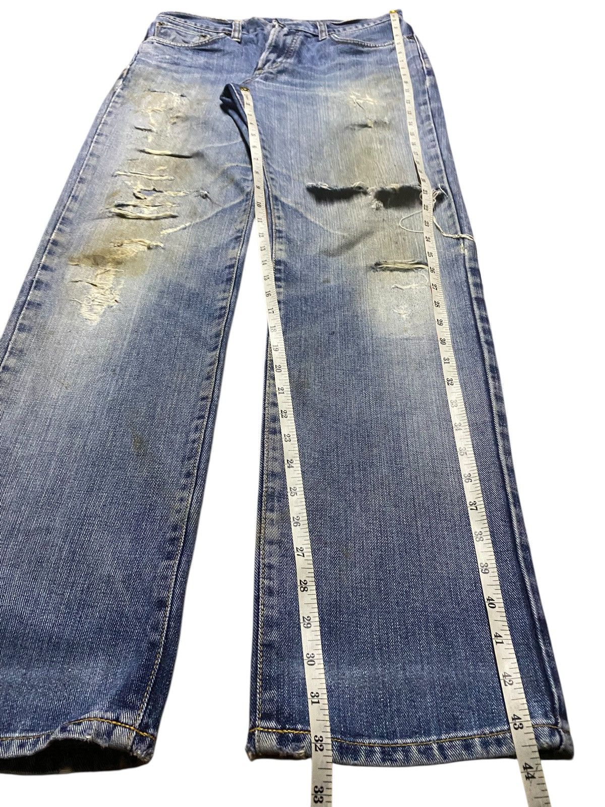 Edwin Vintage Edwin 403 Ripped Rusty Loose Jeans Size US 32 / EU 48 - 13 Thumbnail