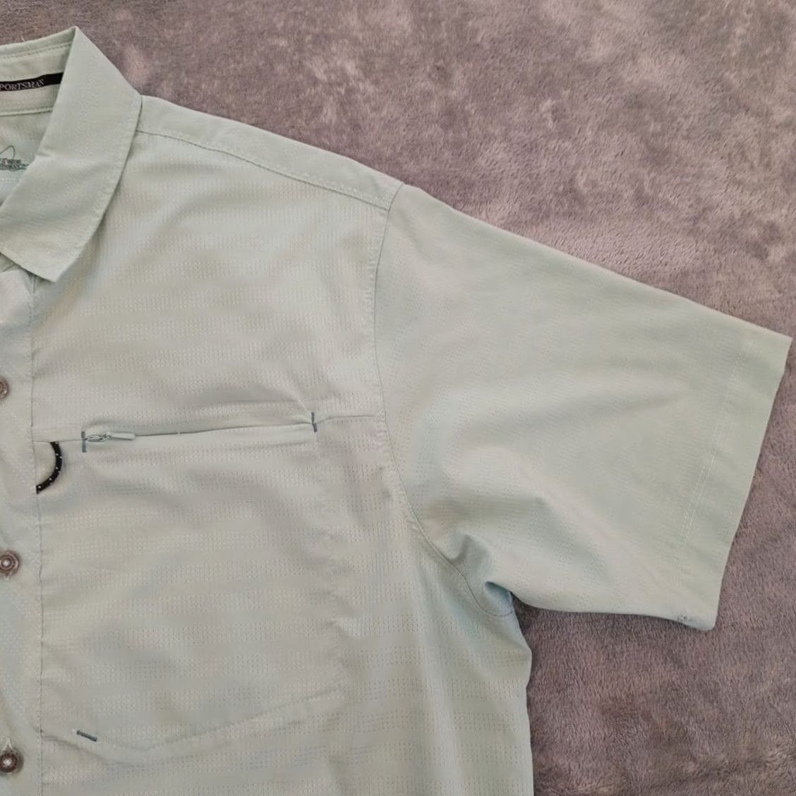 Vintage World Wide Sportsman Shirt Mens M Green Striped Short Sleeve Button-Down Pocketed Size US M / EU 48-50 / 2 - 3 Thumbnail