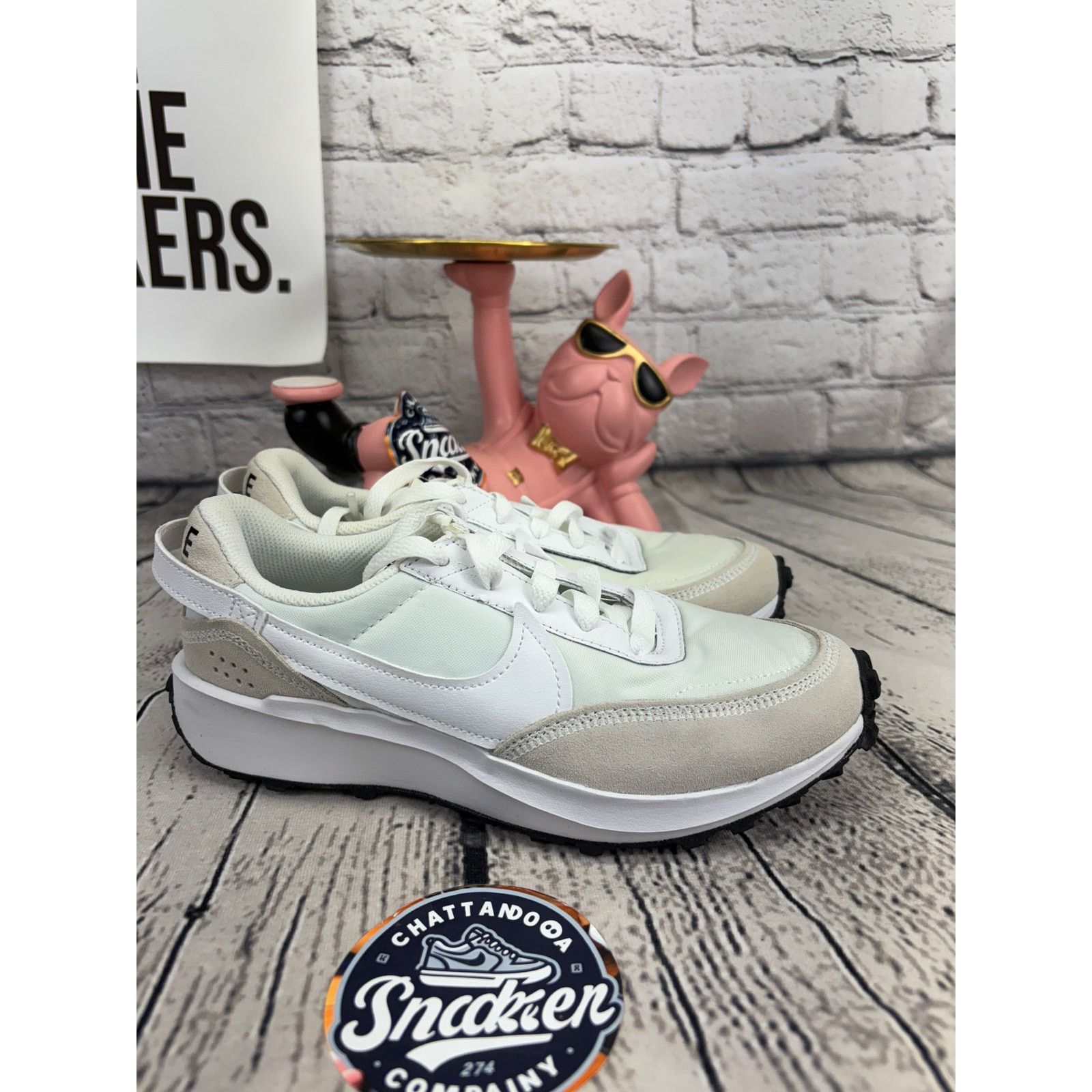 Nike Nike Waffle One Debut Running Shoes Womens 6 White Grey NEW Size US 6 / IT 36 - 5 Thumbnail