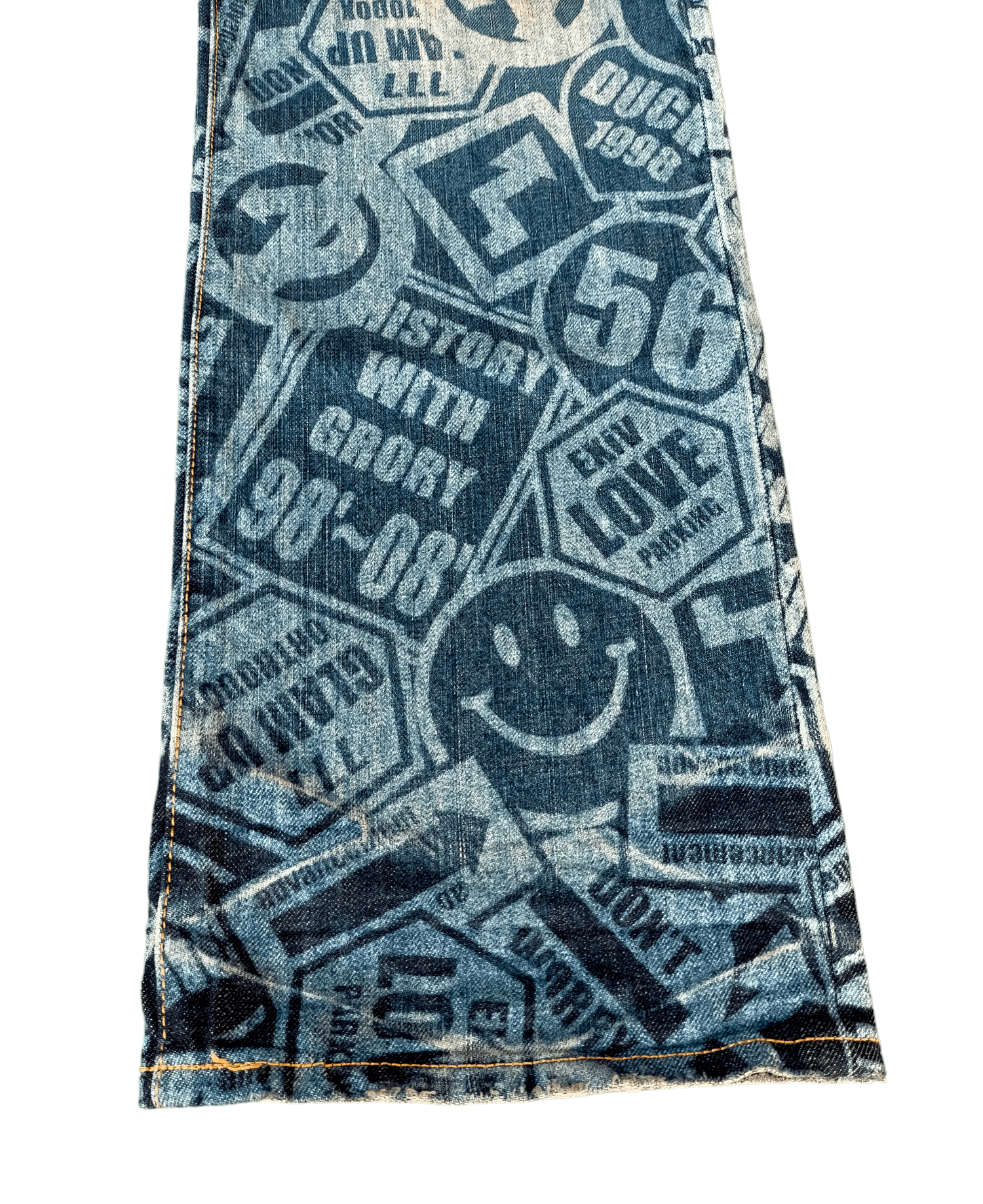 Hysteric Glamour Archieve 🔥 Full Print Word Phrase Boot cut Wide Pant Size US 29 - 8 Thumbnail