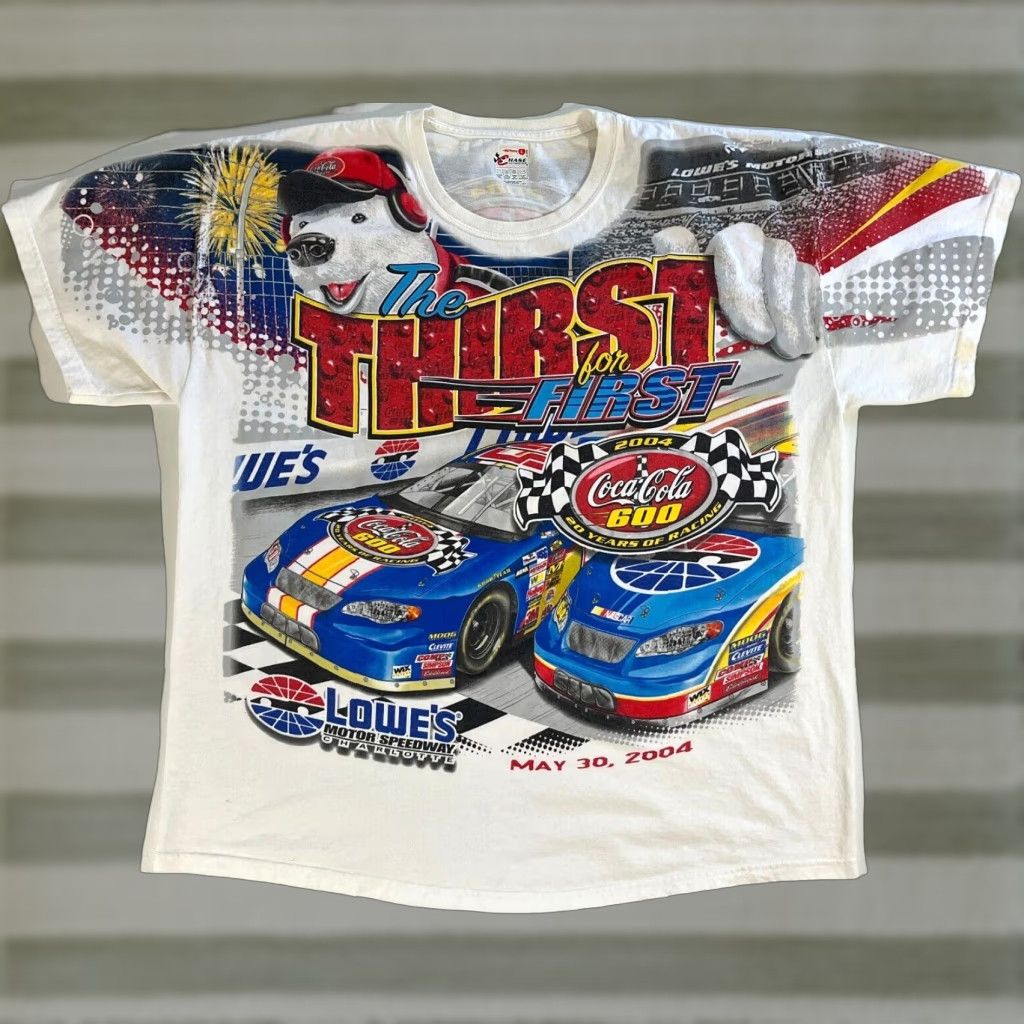 Chase Authentics VINTAGE Chase Authentics The Thirst For Thirst 2004 Coca-Cola 6000 T-Shirt Crew Neck Short Sleeve White Cotton Men L Size US L / EU 52-54 / 3 - 1 Thumbnail