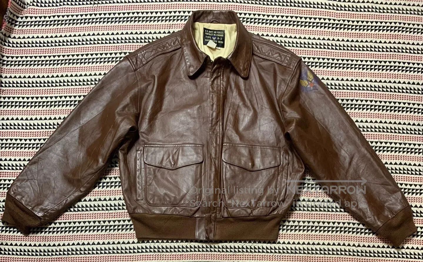 Vintage vintage ameco a-2 military leather jacket. Size US M / EU 48-50 / 2 - 1 Thumbnail