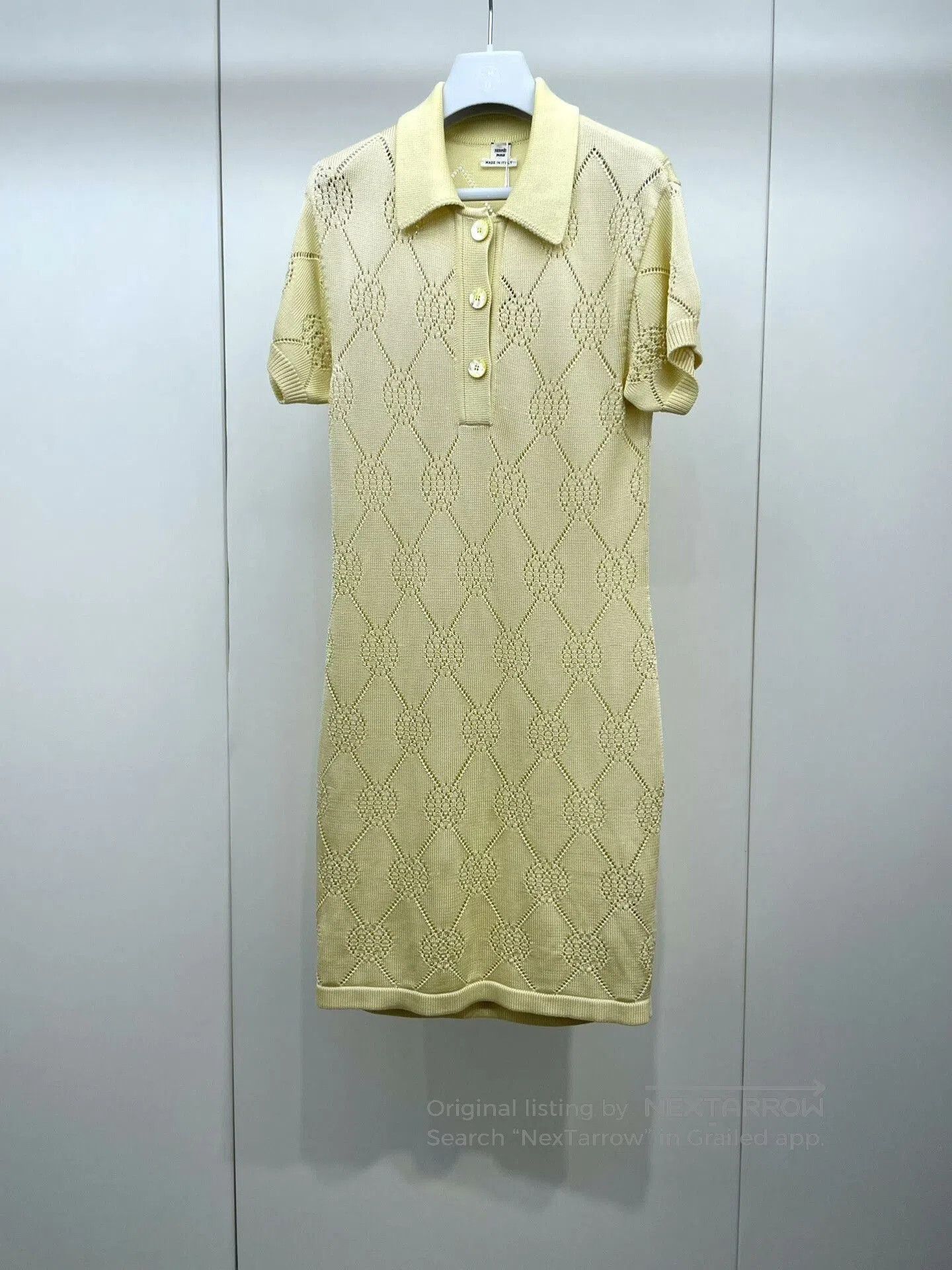 Hermes Cutout Pattern Polo Dress.