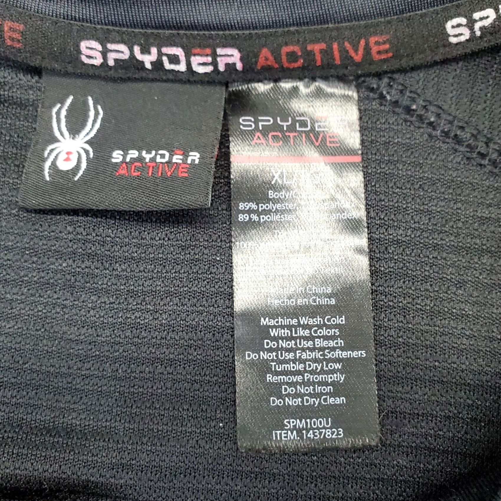 Spyder Spyder Active T-Shirt Mens XL Black Athletic Pullover Long Sleeve Crew Neck Shirt Size US XL / EU 56 / 4 - 6 Thumbnail