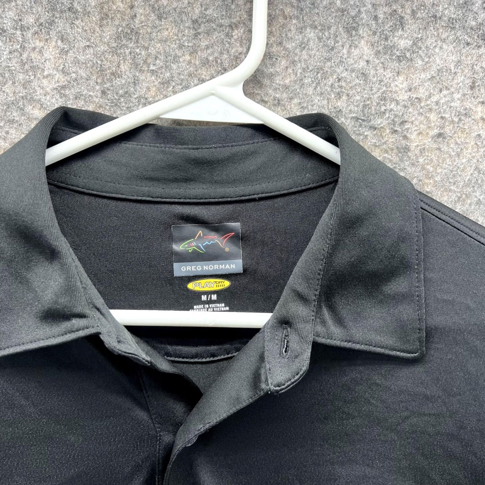 Vintage Greg Norman Polo Shirt Men Medium Adult Black Play Dry Preppy Casual Polyester Polo Shirt Mens Black 90s? Size US M / EU 48-50 / 2 - 2 Thumbnail