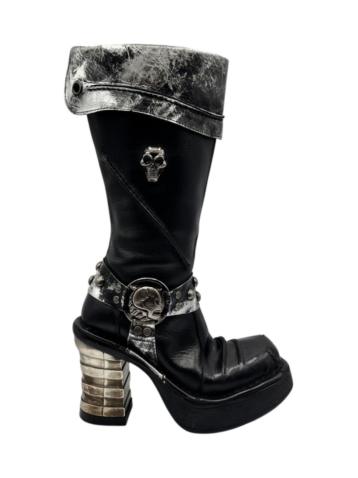 New Rock Vintage New Rock knee high round toe boots Size 38 Size US 8 / IT 38 - 7 Thumbnail
