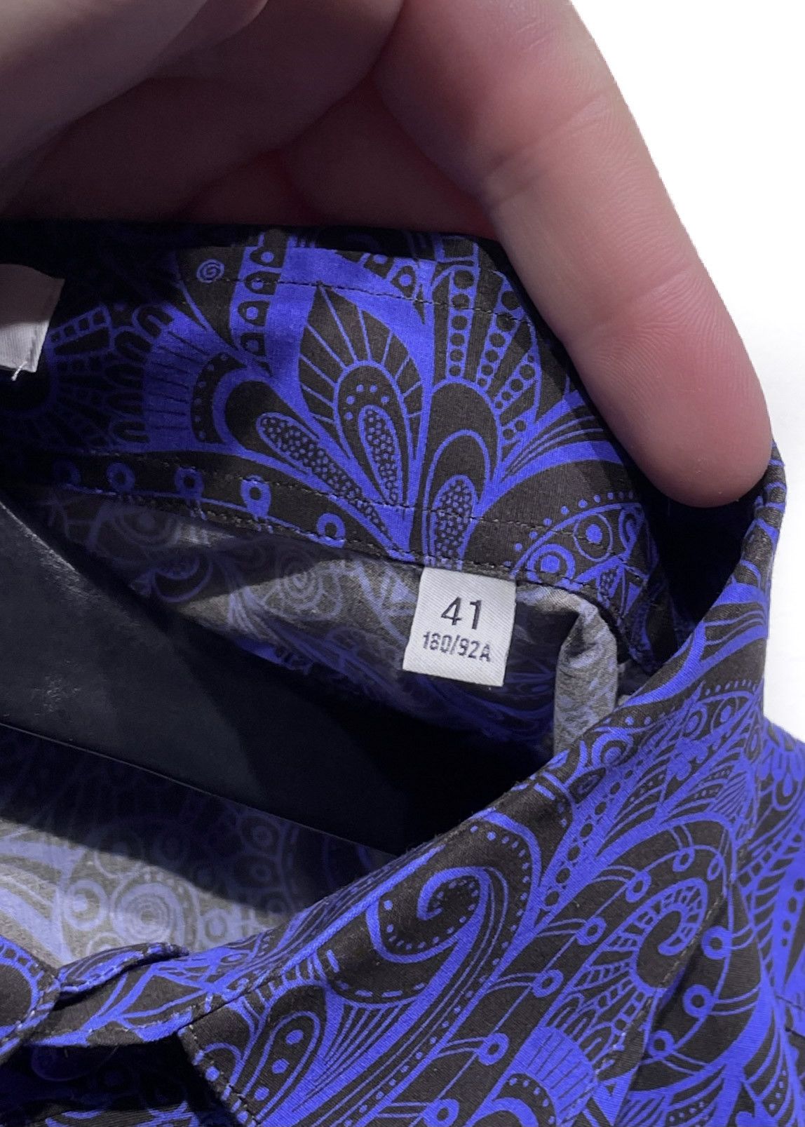 Versace Versace Blue Brown Paisley Patterns Cotton Shirt Size US L / EU 52-54 / 3 - 6 Thumbnail
