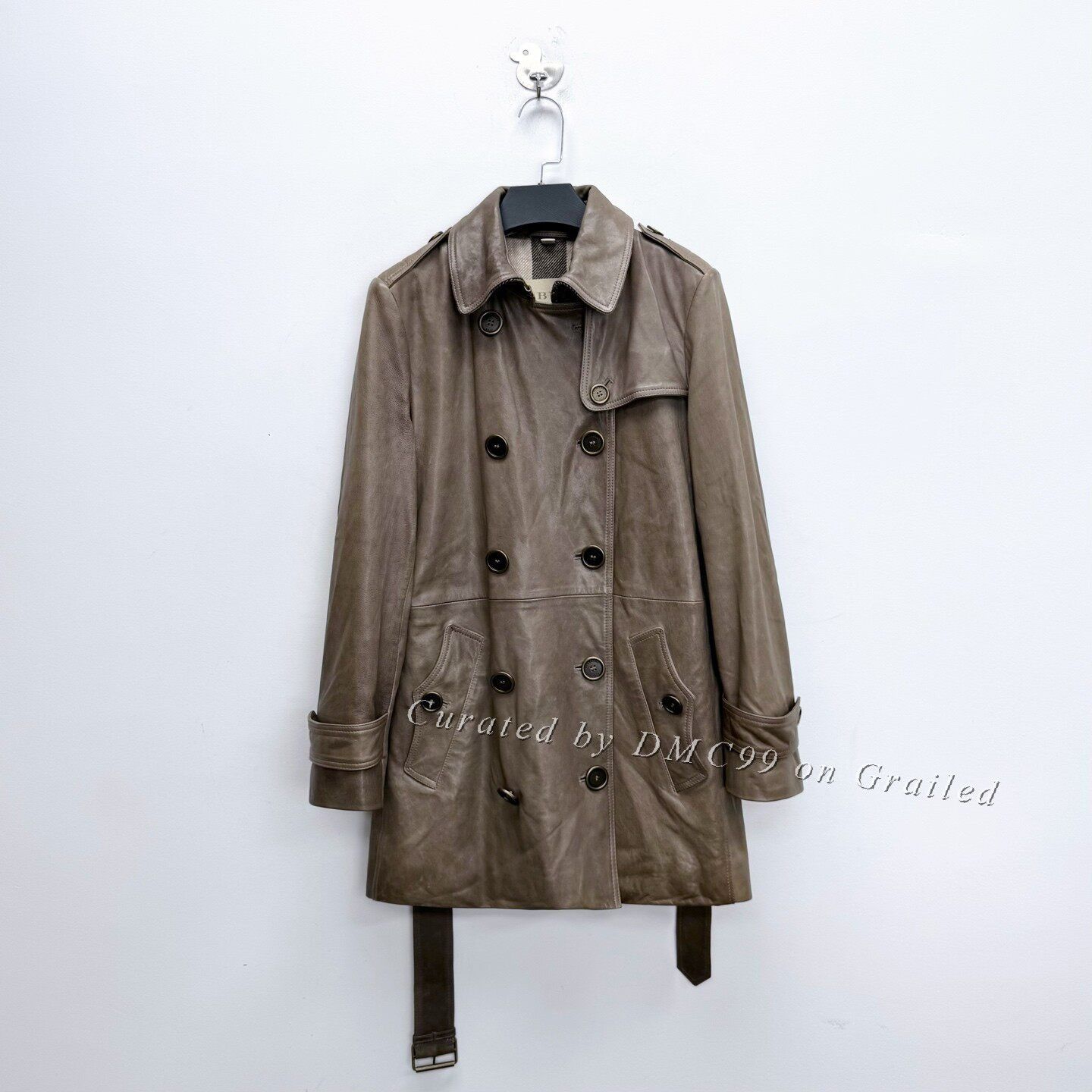 Burberry Burberry Brown Vintage Lambskin Double-Breasted Coat Size S / US 4 / IT 40 - 1 Thumbnail