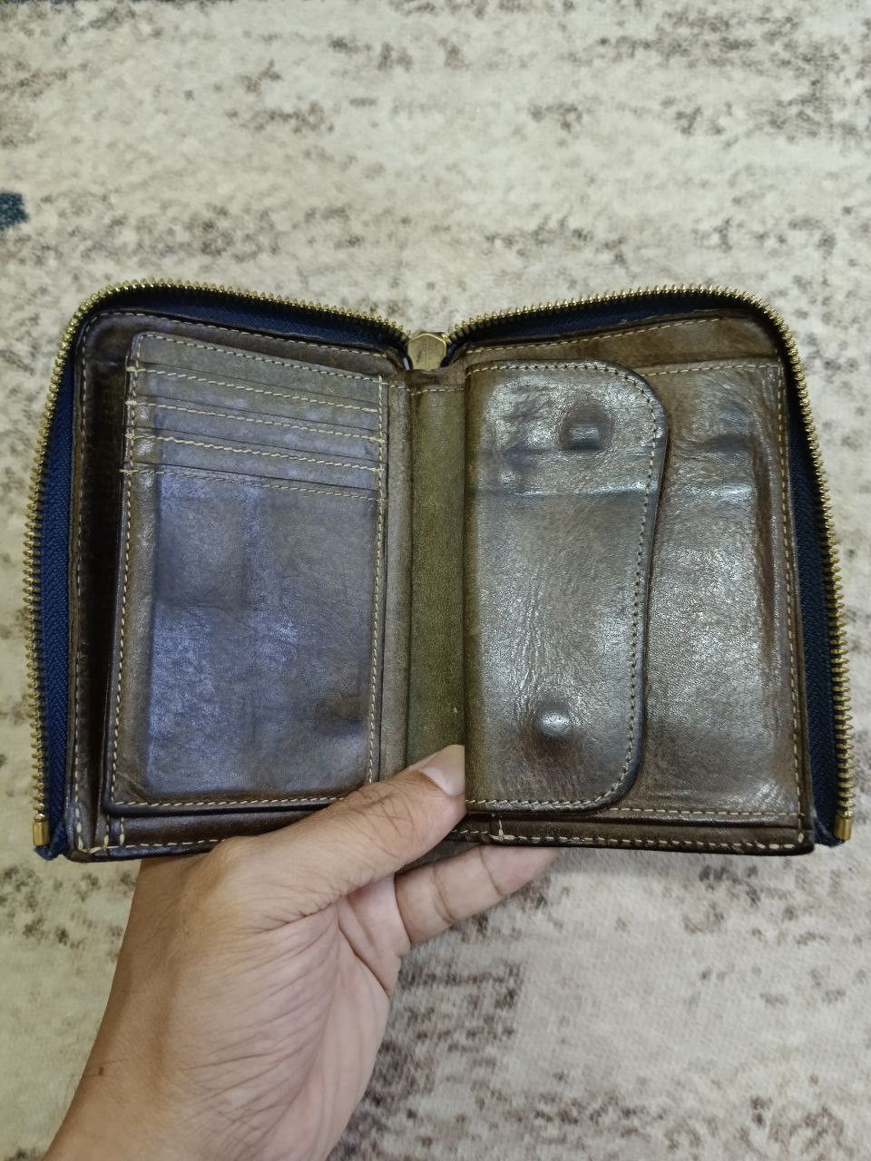 Leather PATINA LEATHER BLACK CORBO WALLET Size ONE SIZE - 4 Thumbnail