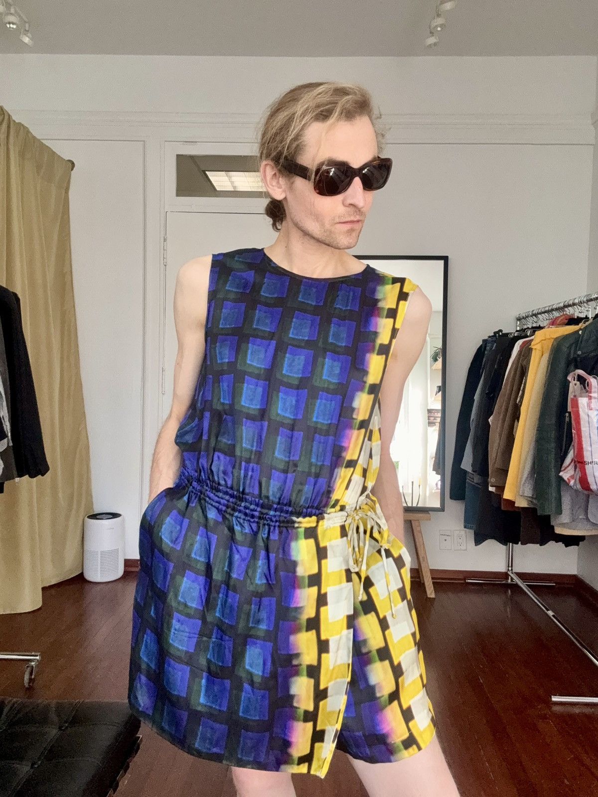 Dries Van Noten Dries Van Noten SS21 Len Lye Printed Romper w/ Apron Skirt Size 26" / US 2 / IT 38 - 1 Thumbnail