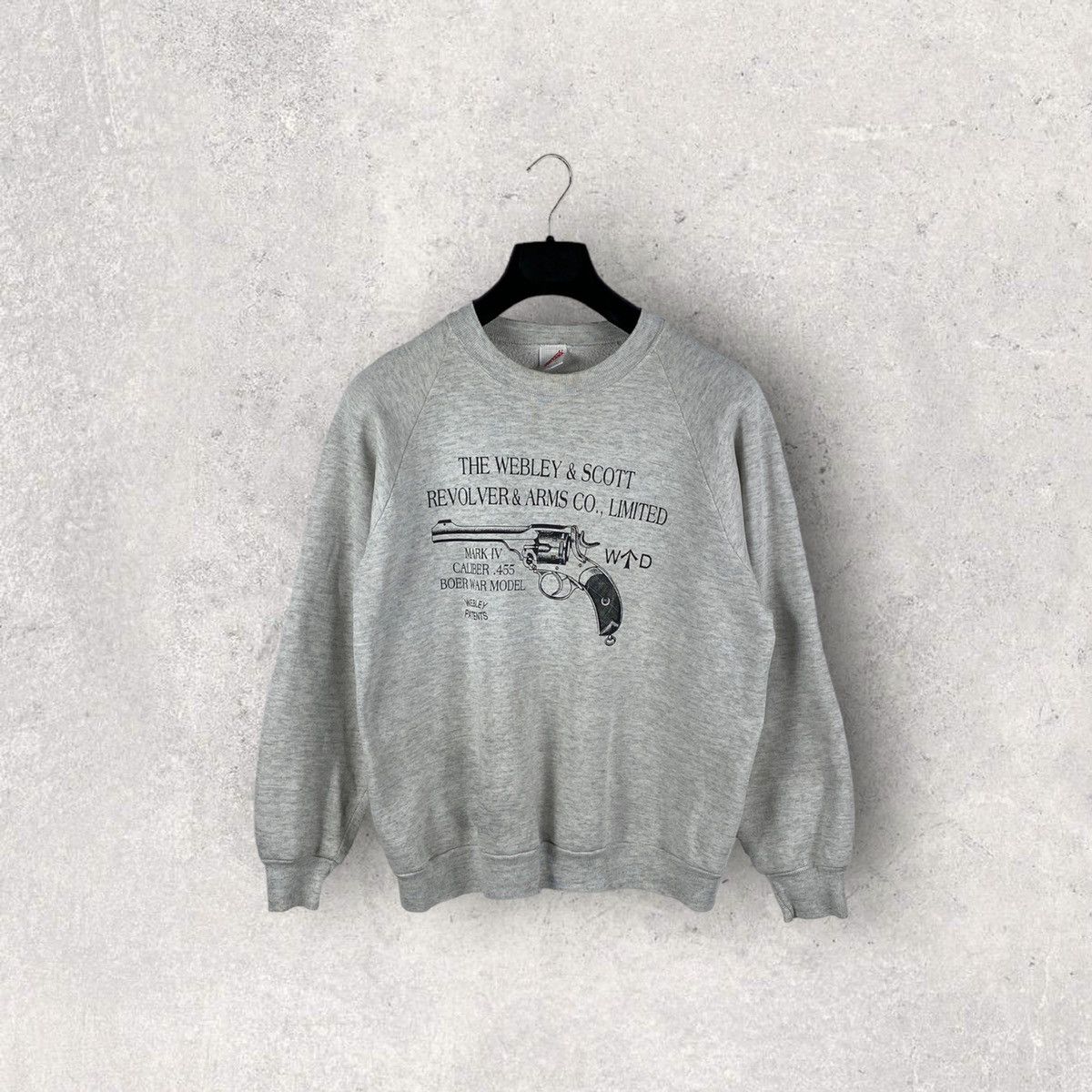 Vintage vintage Smith & Wesson Arms Revolver Logo Hoodie Sweatshirt Size US L / EU 52-54 / 3 - 1 Thumbnail