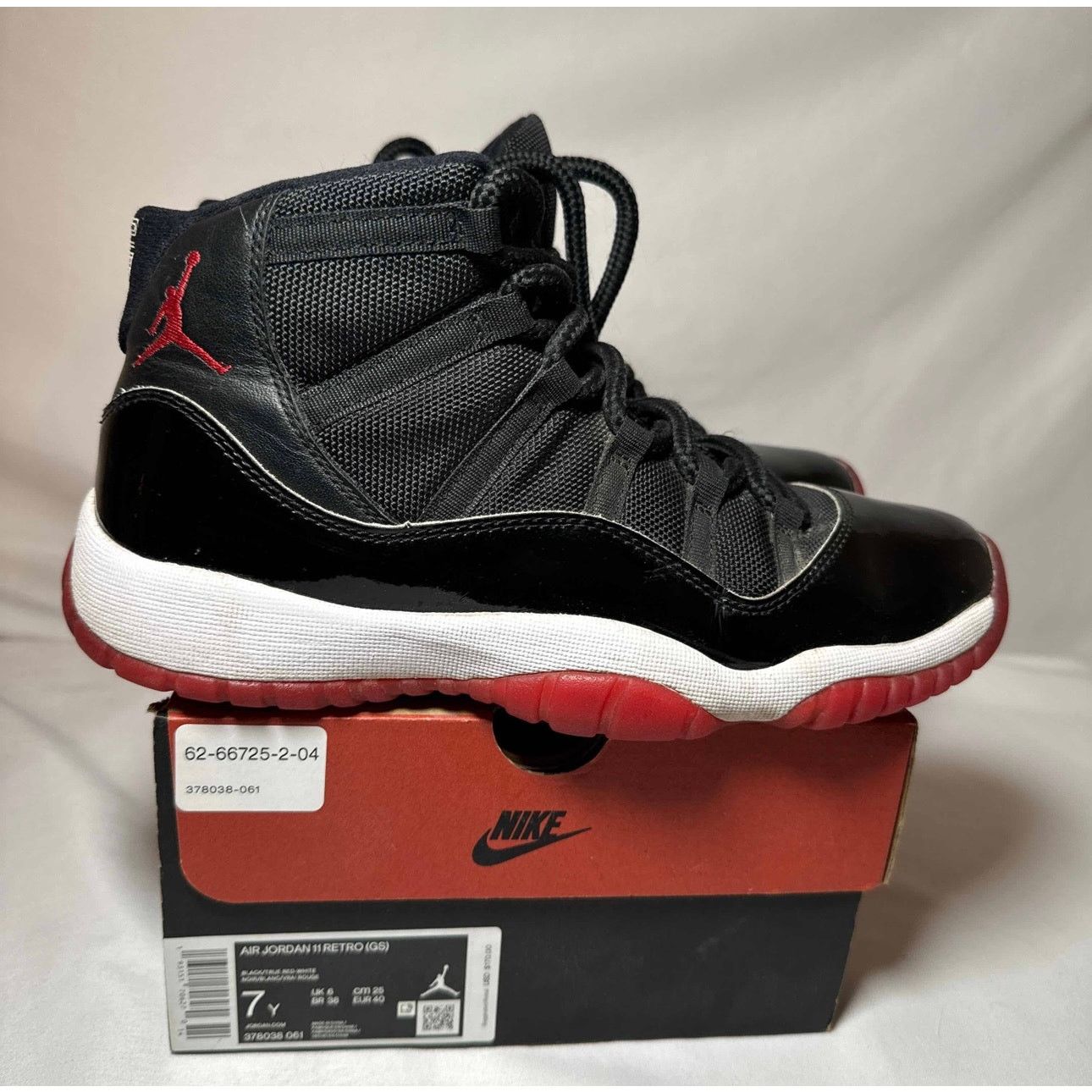 Jordan Brand × Nike Size 7 - Nike Air Jordan 11 Retro GS Bred 2019 Men's Shoes Size US 7 / EU 40 - 1 Thumbnail
