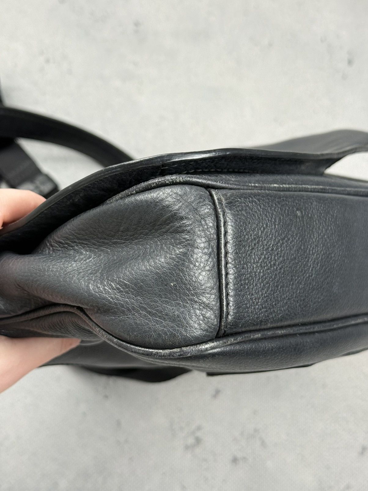BREE VTG Bree Black Leather Shoulder Bag Crossbody Germany Design Size ONE SIZE - 7 Thumbnail