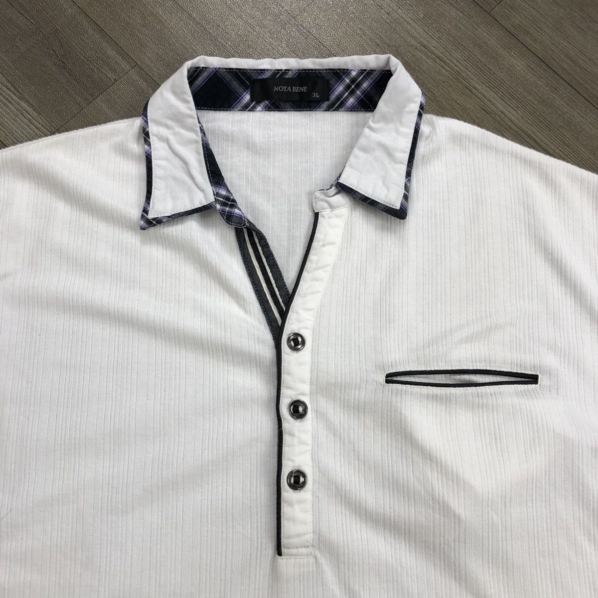 Japanese Brand 2000s Notabene Double Layers Button Tee Size US XXL / EU 58 / 5 - 5 Thumbnail