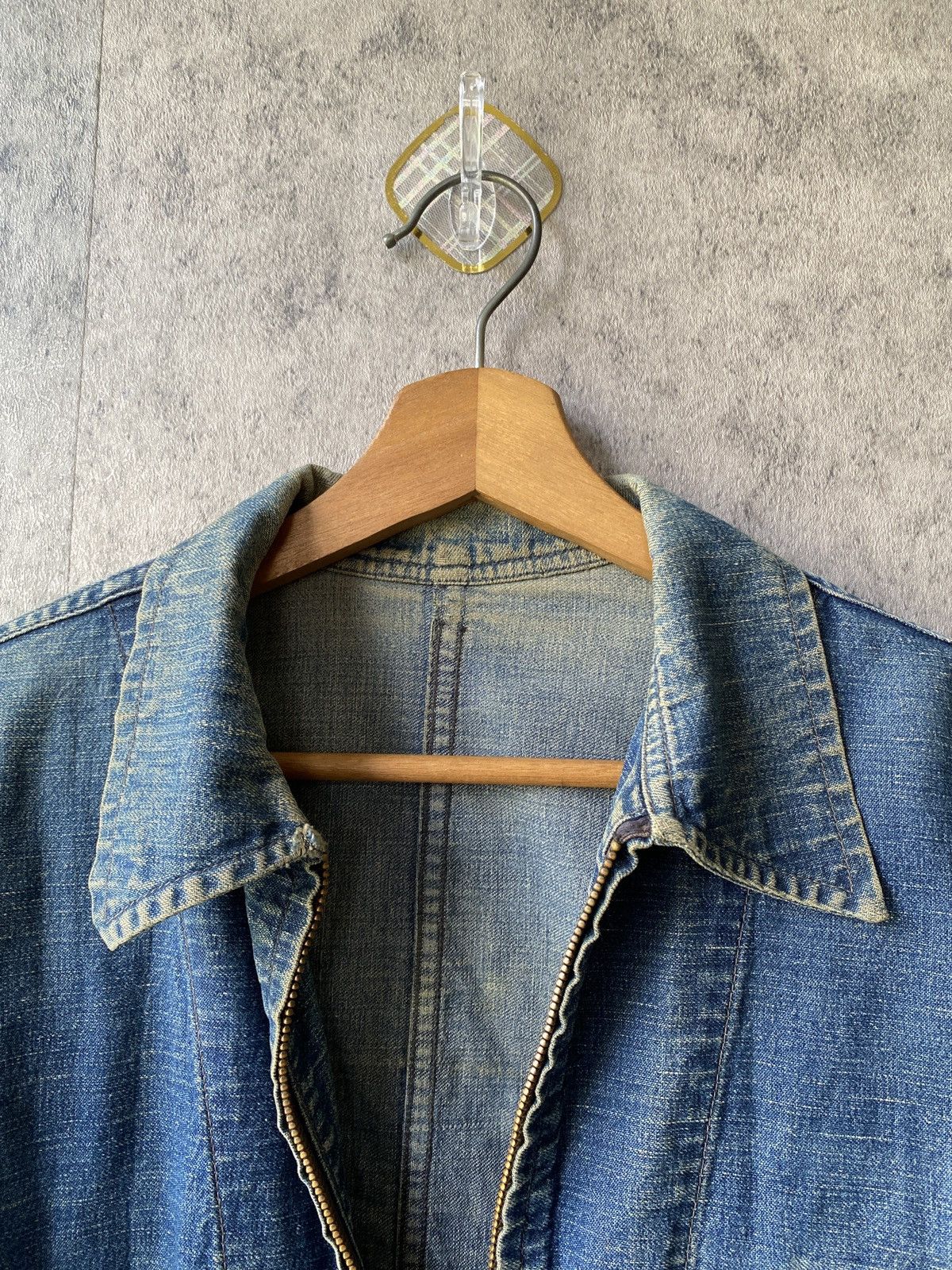 Naval Clothing Factory Vintage 50’s WMH HOFFMAN CONE MILLS Distressed Navy Jacket Size US L / EU 52-54 / 3 - 7 Thumbnail