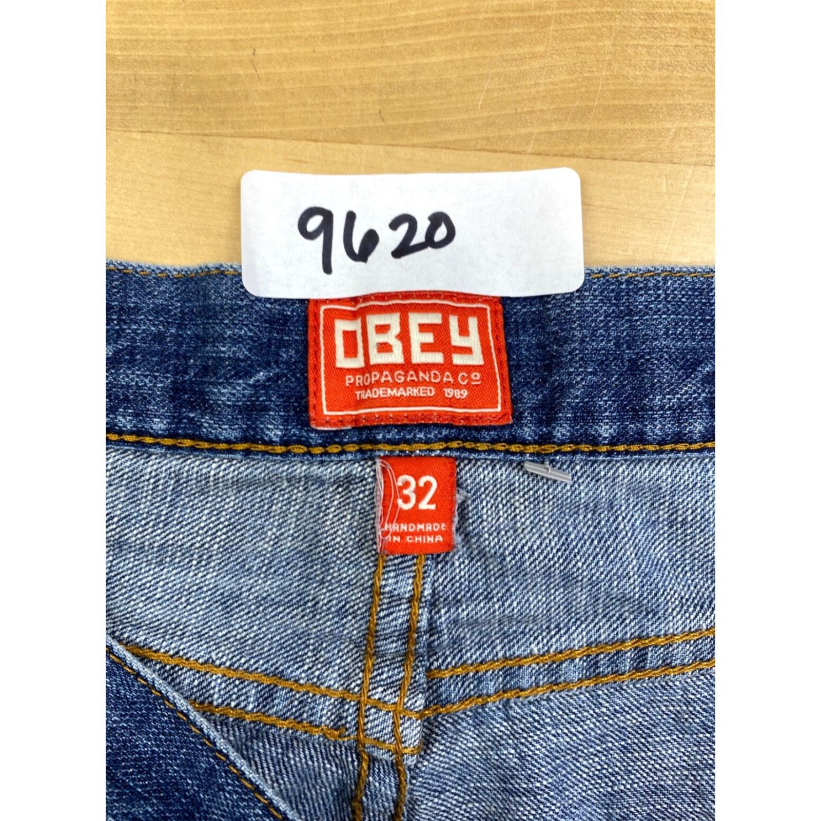 Obey OBEY Denim Jeans Mens 32x27 Blue Slim Straight Casual Skate Denim Jeans Obey Mens 32 Blue Slim Straight Pants Size US 32 / EU 48 - 3 Thumbnail