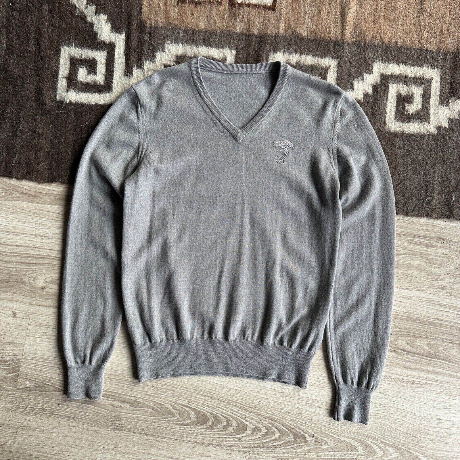 Versace Versace Wool V Neck Jumper Sweater 8531AC Size US S / EU 44-46 / 1 - 1 Thumbnail