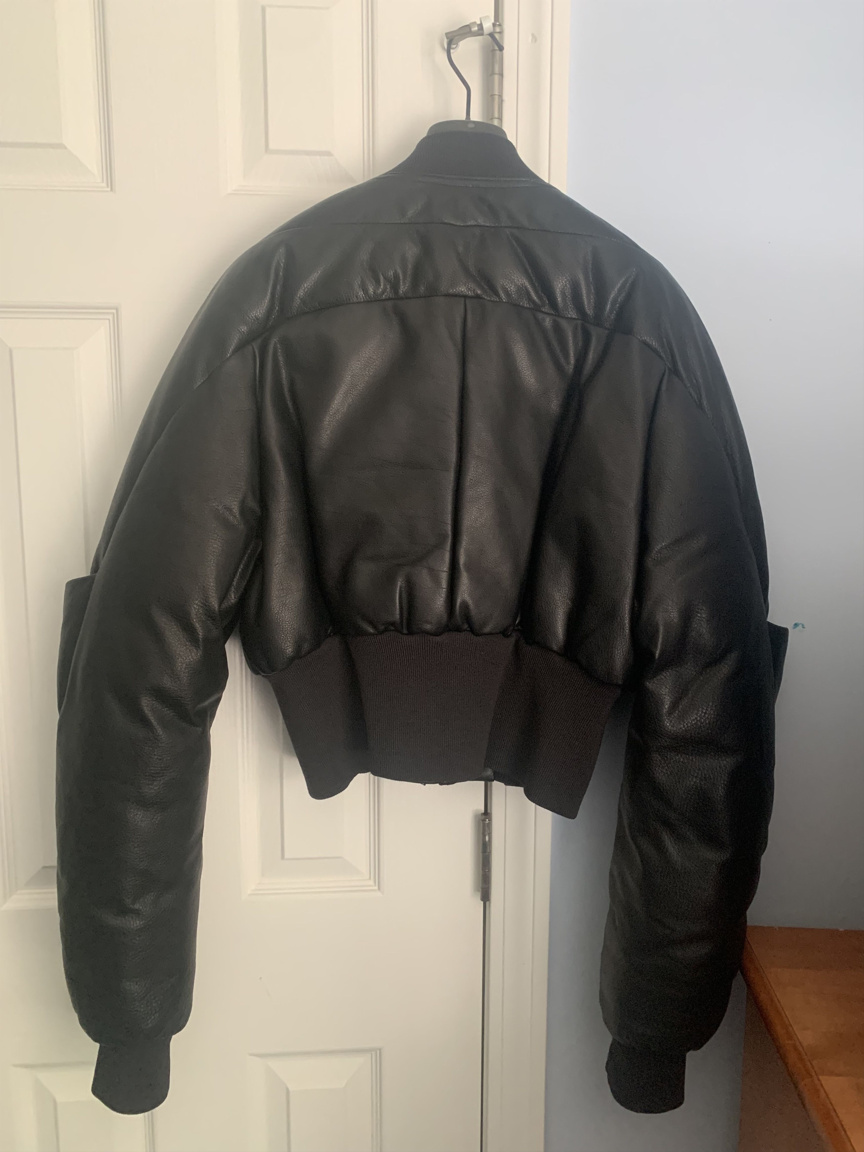 Rick Owens Rick Owens FW22 Strobe Leather Girdered Bomber | Grailed