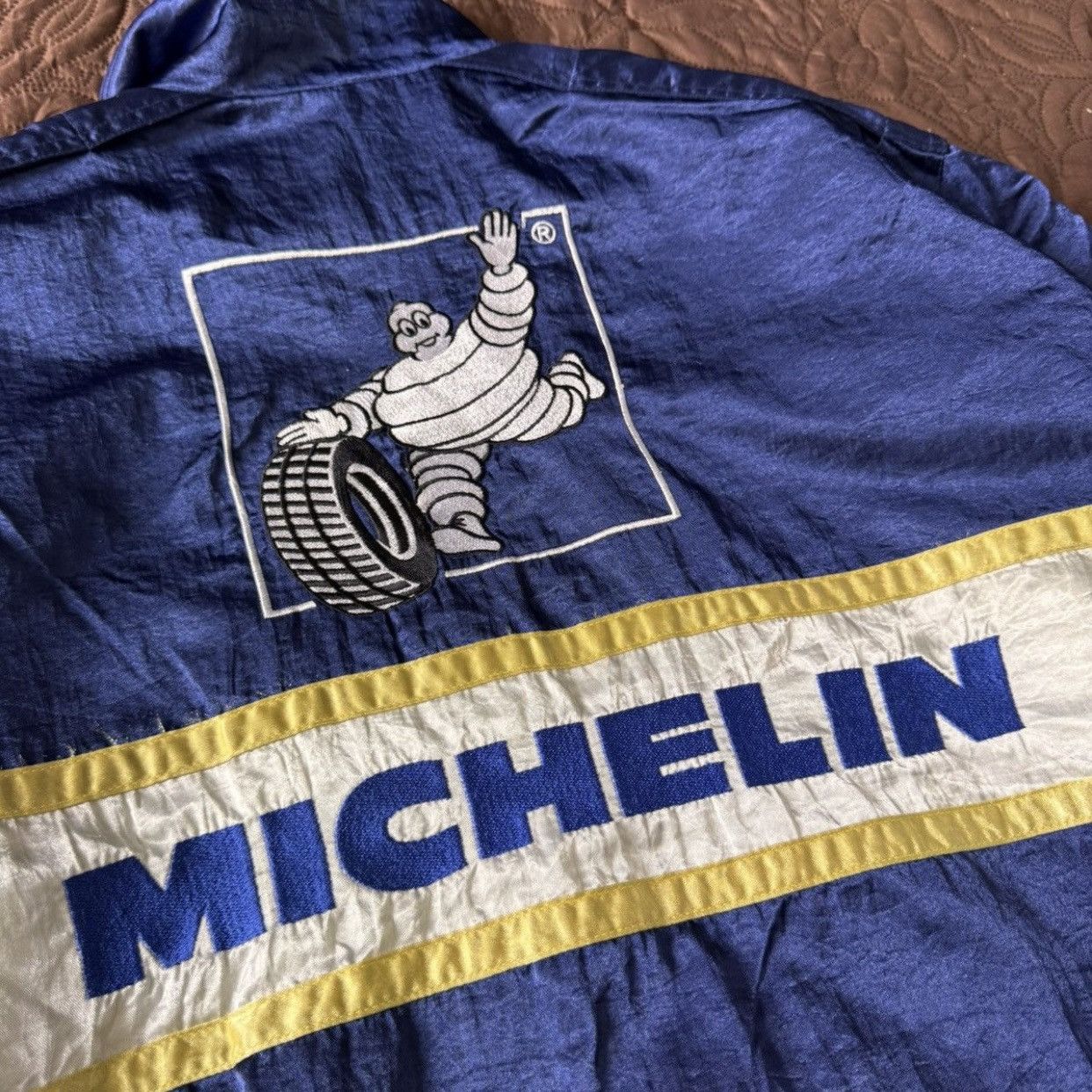 Japanese Brand Vintage 90s Michelin Racing Jacket Big Logo Bibendum Size US XL / EU 56 / 4 - 5 Thumbnail