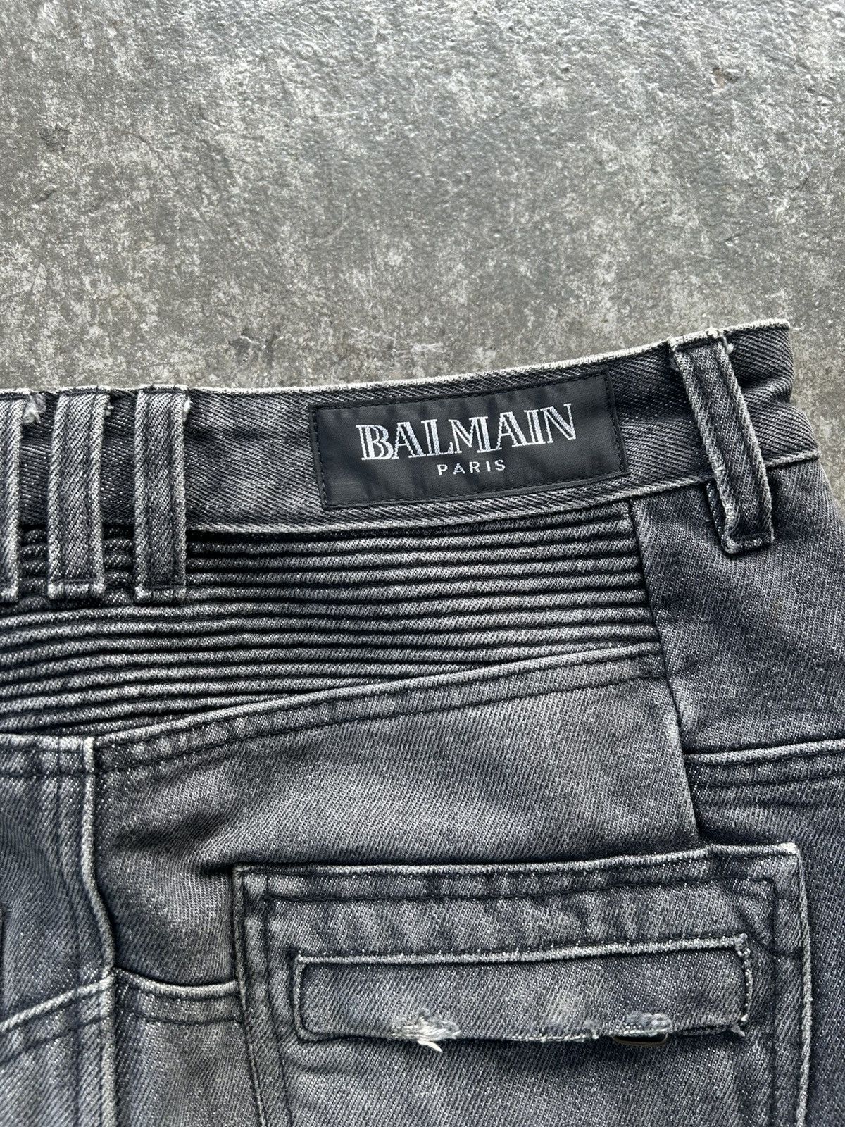 Balmain Decarnin Balmain Homme AW10 Heavy Biker Jeans Size US 31 - 5 Thumbnail