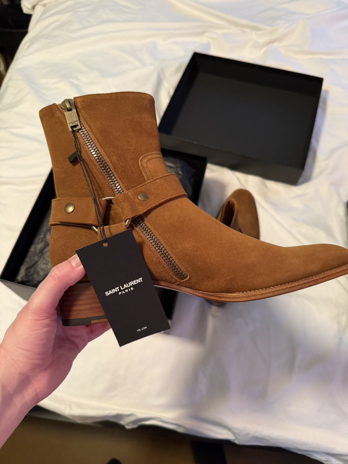 Saint Laurent Paris BNWT FW13 Ochre Harness Boot Size US 9.5 / EU 42-43 - 2 Thumbnail