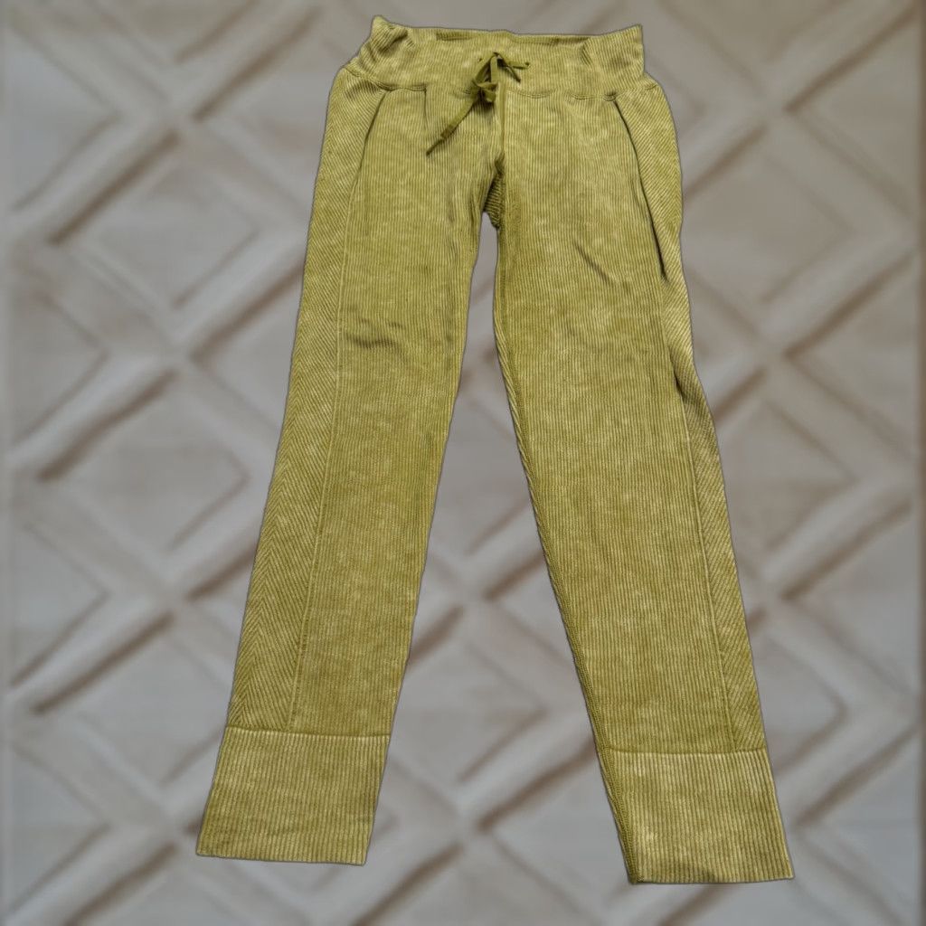 Victoria's Secret Victoria's Secret Pink Active Ribbed Leggings Womens Medium Green Athletic Compression Yoga Workout Size 32" / US 10 / IT 46 - 1 Thumbnail
