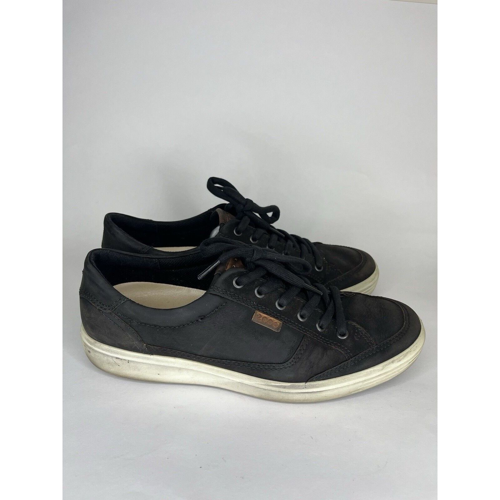 Ecco Ecco Shoes Lace Up Sneakers Men Size 44 US 10.5 Black Leathe Size US 10.5 / EU 43-44 - 5 Thumbnail