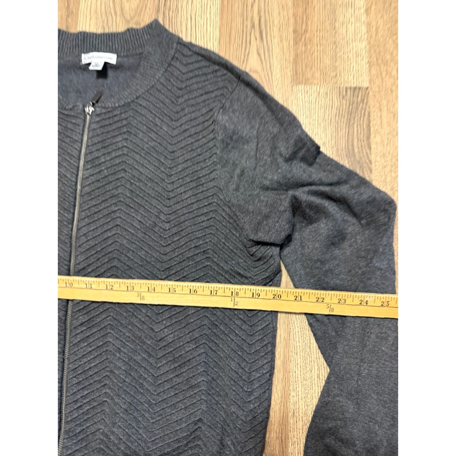 Croft & Barrow Croft & Barrow Sweater Women's Size Large Gray Long Sleeve Full Zip Size L / US 10 / IT 46 - 6 Thumbnail