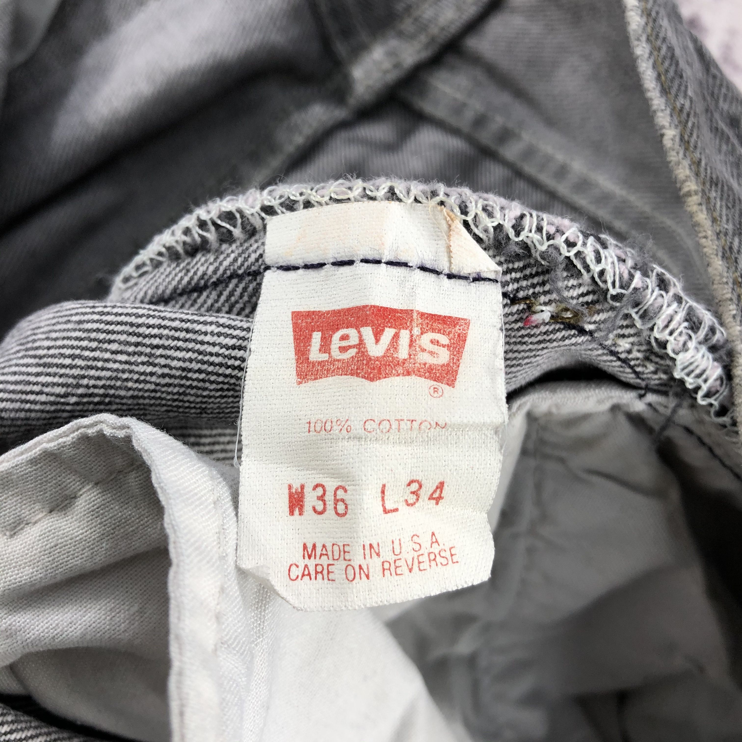 Levi's Vintage 90s Levis 501 Faded Black Jeans-JM2584 Size US 35 - 12 Thumbnail