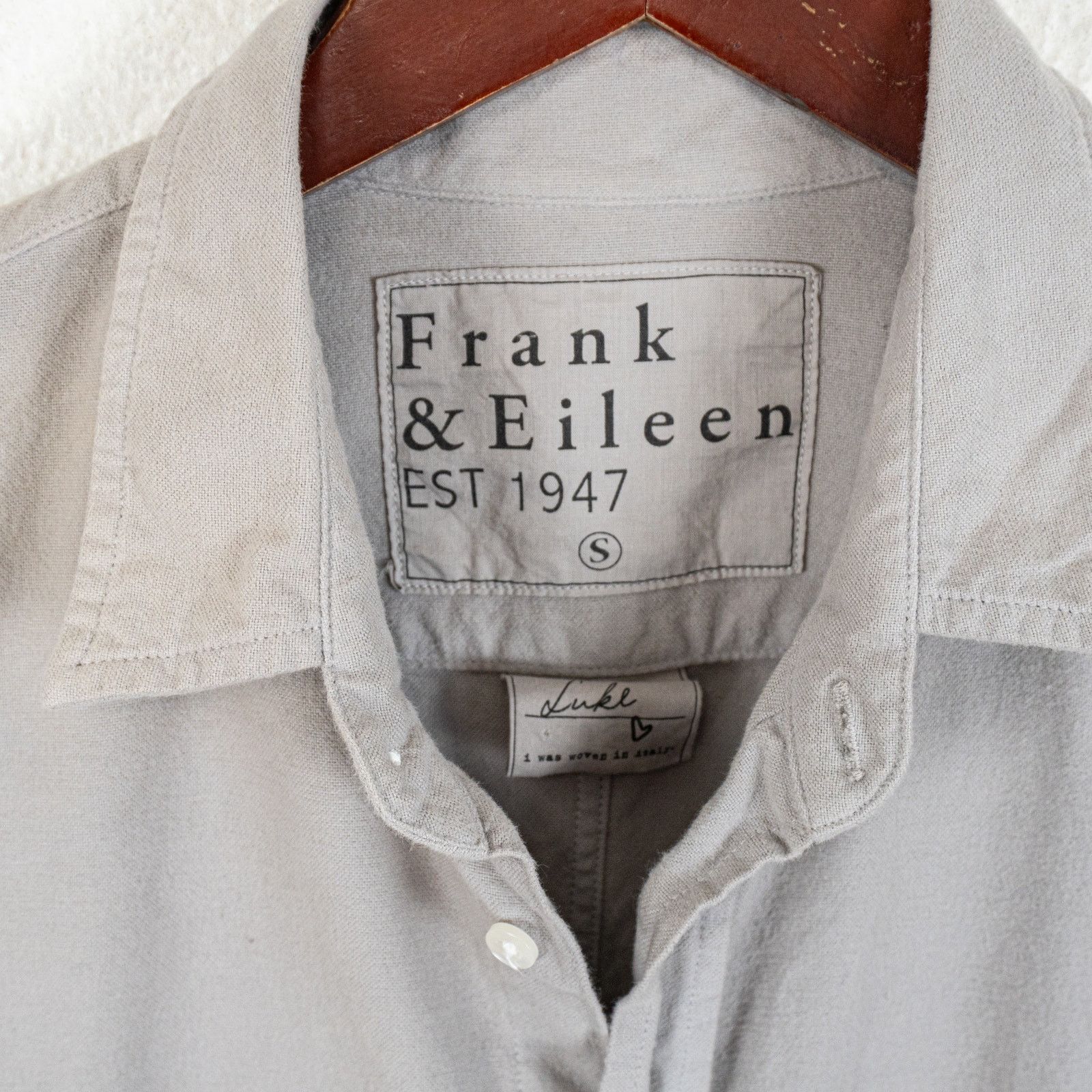 Frank & Eileen Frank & Eileen LUKE Button up Shirt Gray Italian Cotton S Size US S / EU 44-46 / 1 - 4 Thumbnail
