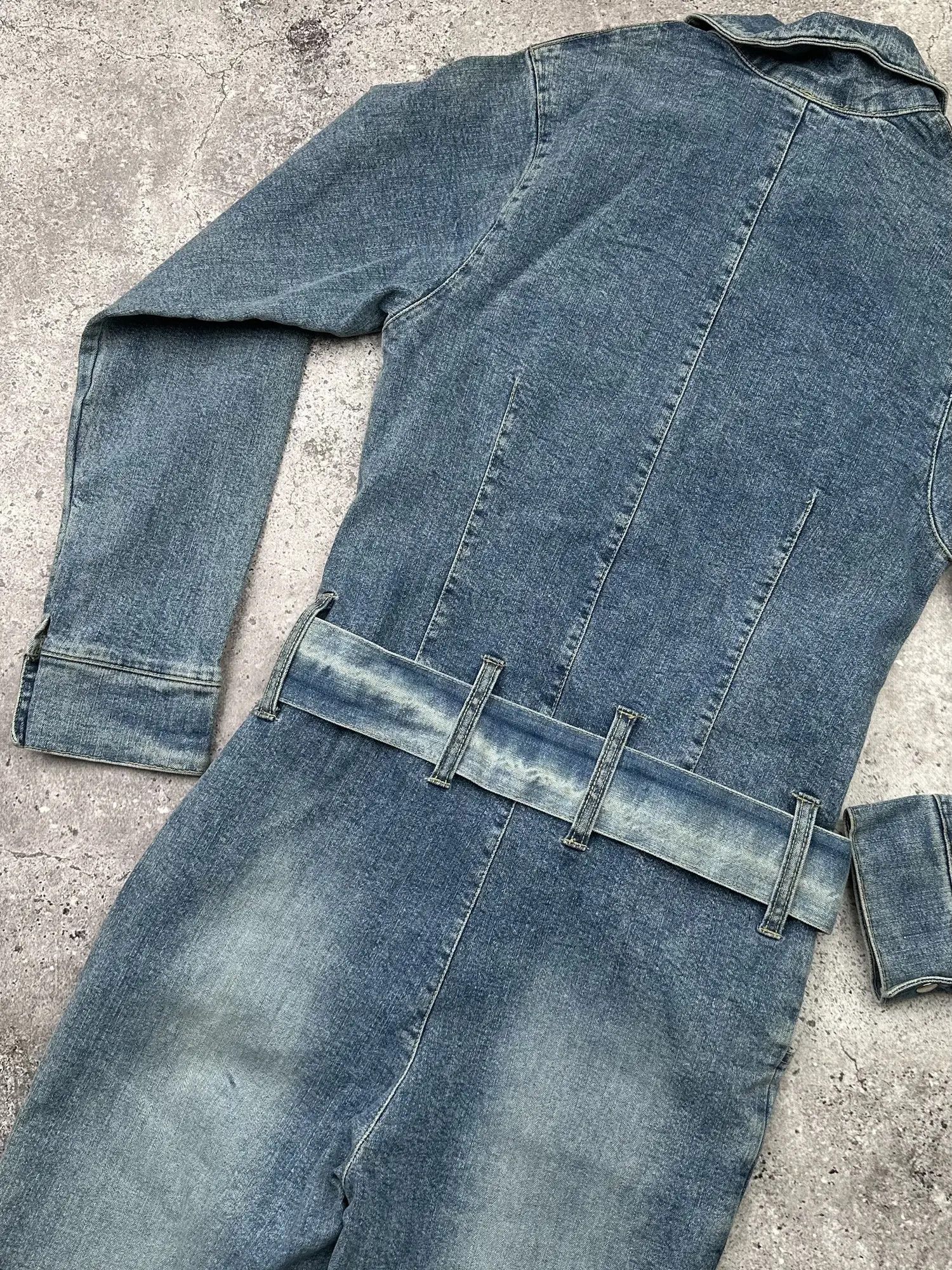 Vintage Vintage Denim Flare Faded Overalls C574(V338) Size 27" / US 4 / IT 40 - 8 Thumbnail