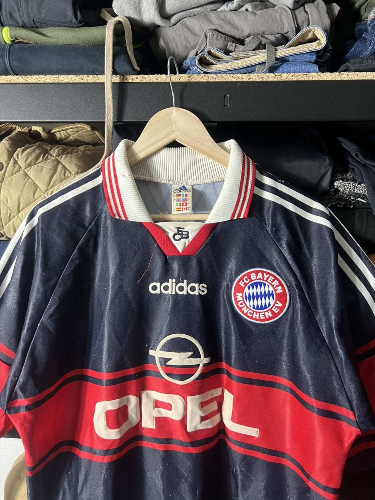 Adidas ⚽️🔥 Bayern Munich Shirt 97/98 Adidas Vintage Jersey Scholl #7 Size US L / EU 52-54 / 3 - 4 Thumbnail