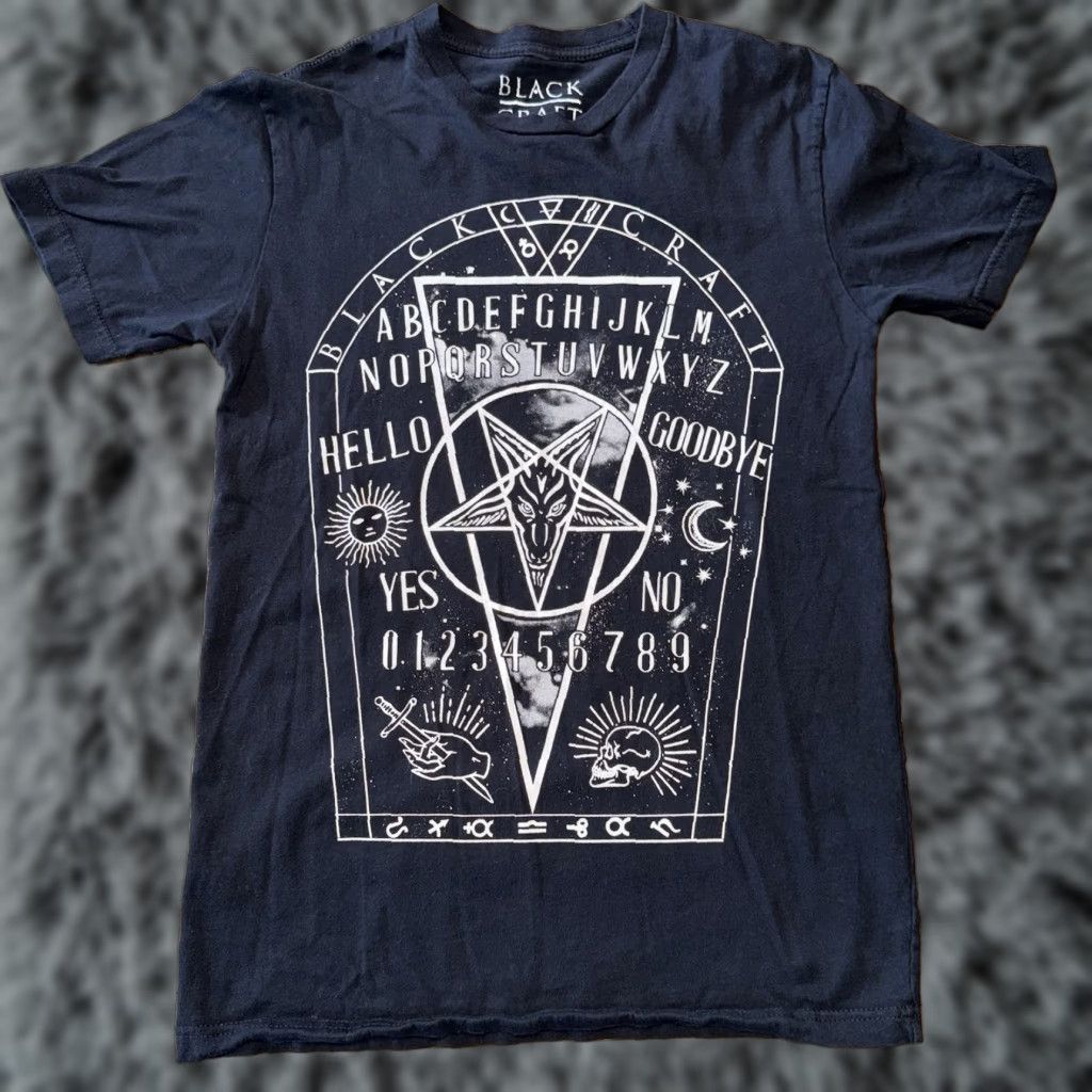 Vintage Blackcraft Cult Shirt Small Black Hello Goodbye Mystical Gameboard Goth Punk Gothic Horror Skull Mens Size US S / EU 44-46 / 1 - 1 Thumbnail