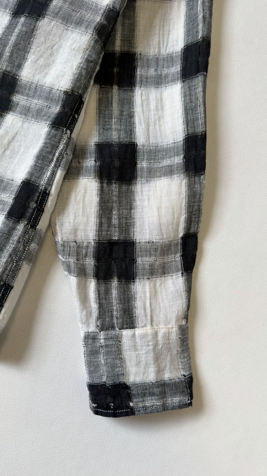 Dries Van Noten Early 2000s ‘Cobweb Weave’ Check Shirt Size US M / EU 48-50 / 2 - 13 Thumbnail