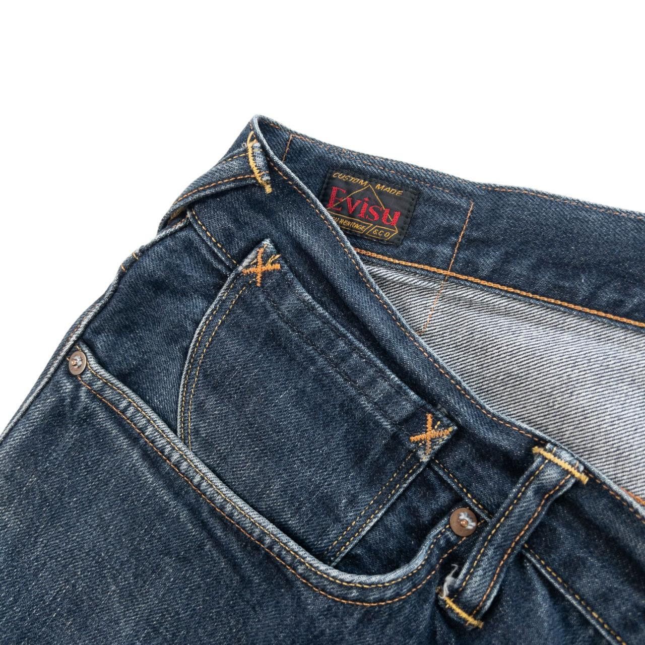 Evisu Vintage Evisu Double Gull Elasticated Cuff Jeans Size W34 Size US 34 / EU 50 - 8 Thumbnail