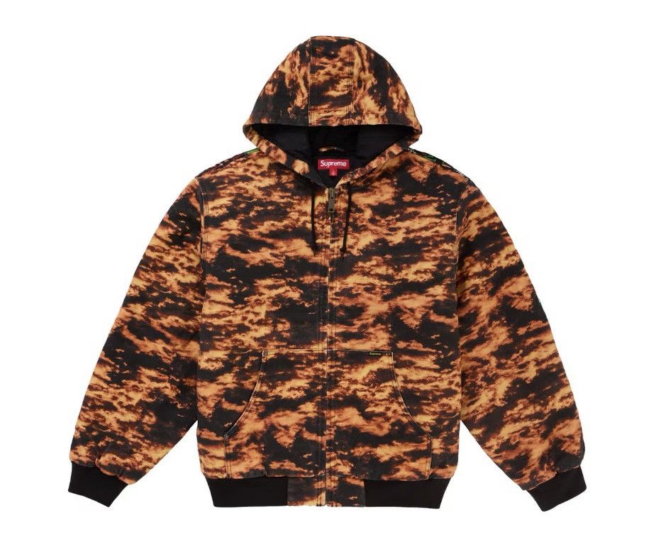 Supreme Supreme AOI Embroidered Hooded Work Jacket Flames Size US M / EU 48-50 / 2 - 4 Thumbnail