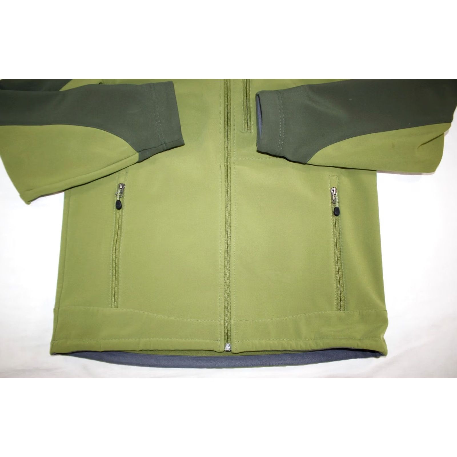 Vintage L.L. Bean Pathfinder Softshell Jacket Men's S Green Two Tone Fleece Lined Hiking Zip Front Size US S / EU 44-46 / 1 - 2 Thumbnail