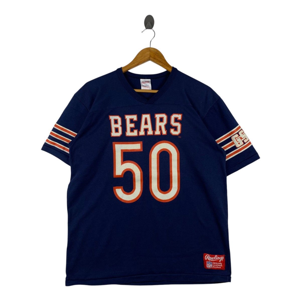 Vintage Vintage RAWLINGS x CHICAGO BEARS America Football T-Shirt Size US L / EU 52-54 / 3 - 1 Thumbnail