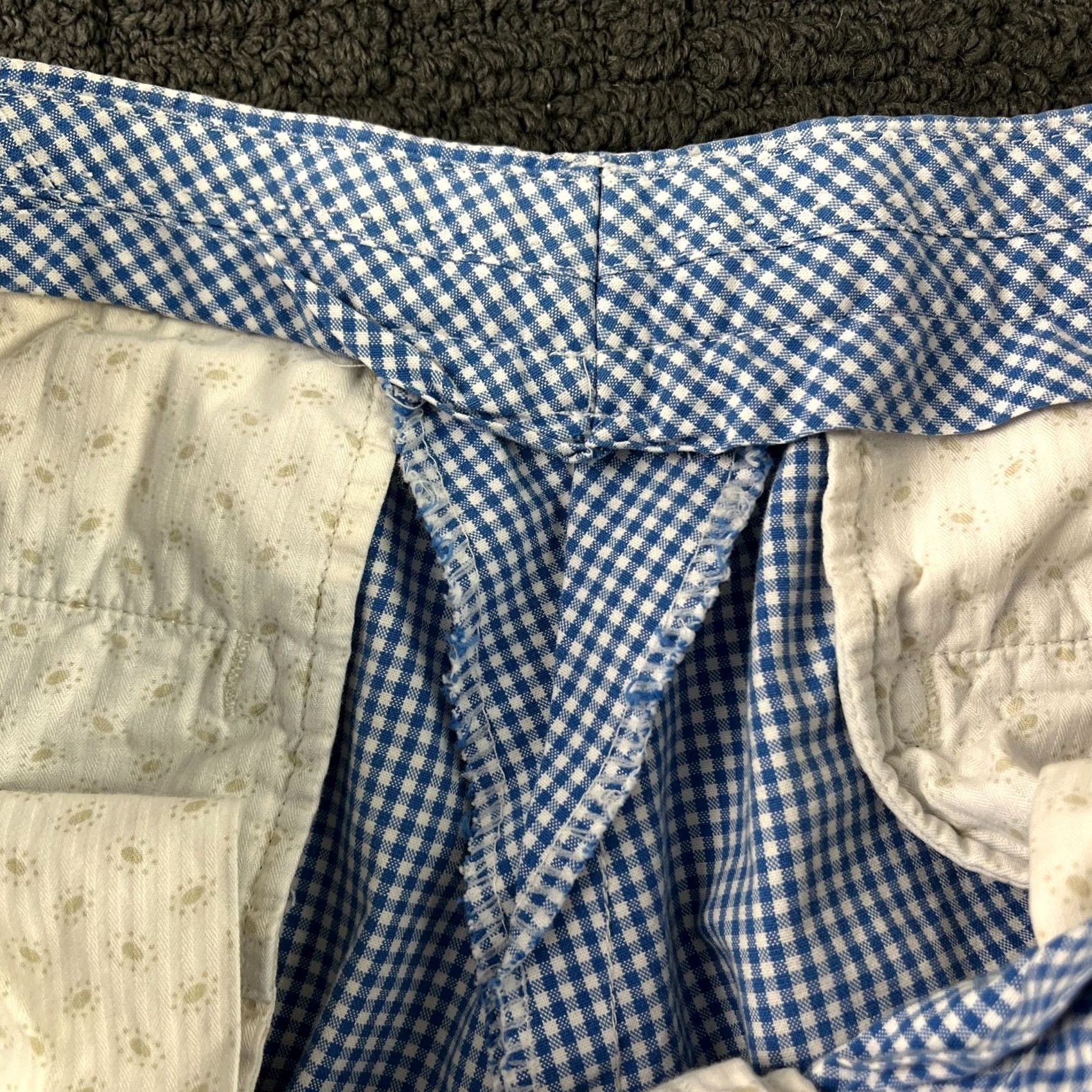 Peter Millar Peter Millar Shorts Mens Size 38 Blue Gingham Plaid Cotton Flat Front Chino Casual Java? Size US 38 / EU 54 - 5 Thumbnail