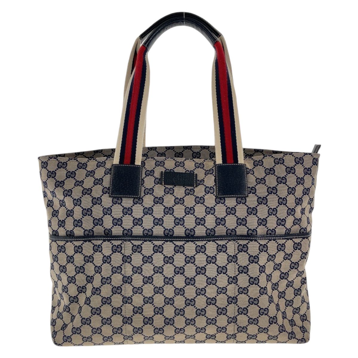 Gucci Gucci Gucci GG Canvas Leather Tote Bag Canvas Tote Bag 155524 Size ONE SIZE - 1 Thumbnail