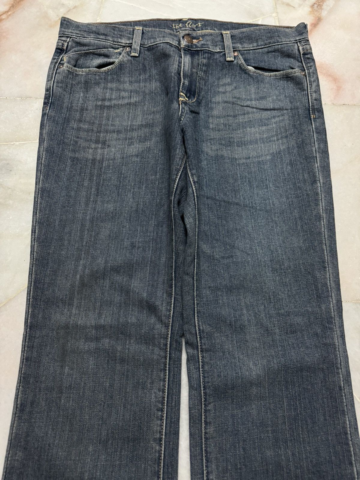 Tornado Mart 💥SLIM FLARED💥JAPANESE THE FLIRT BLUE JEANS SLIM BOOTCUT Size US 32 / EU 48 - 3 Thumbnail