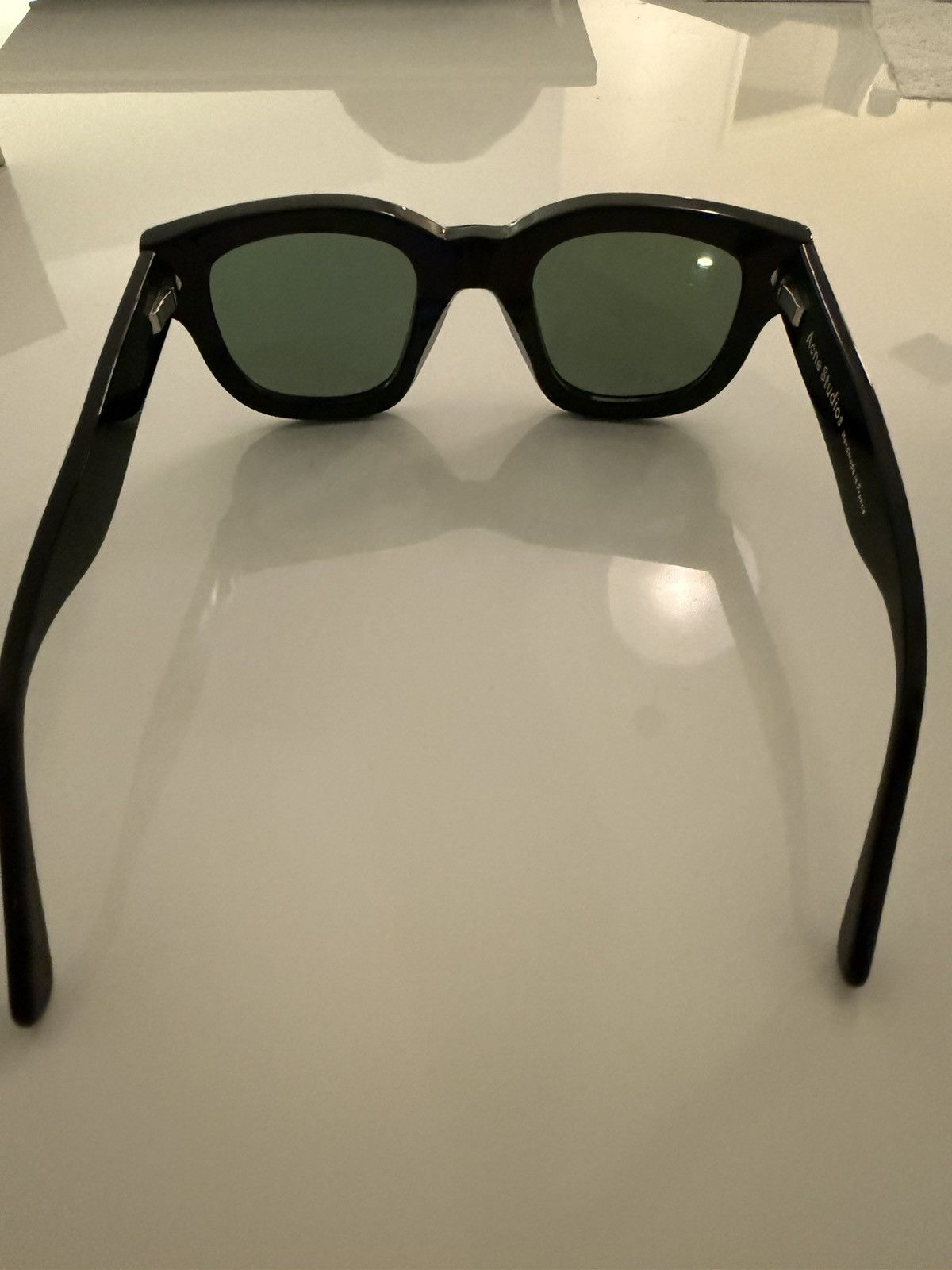 Acne Studios Acne Studios Black Square Glasses Green Lenses Size ONE SIZE - 2 Thumbnail