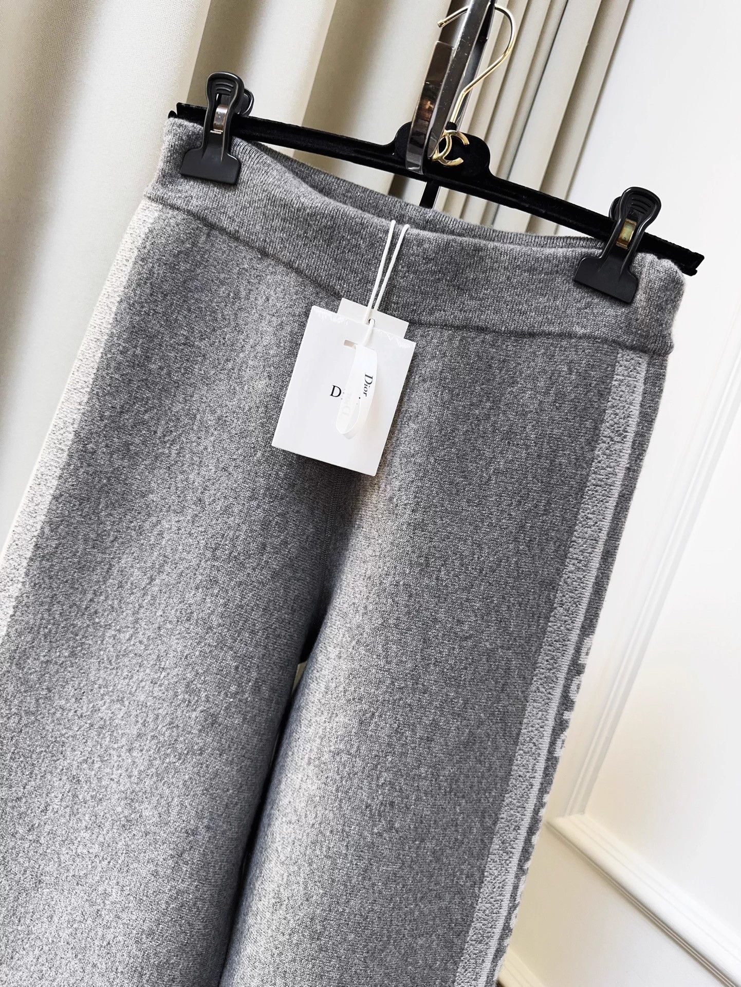 Dior Dior Gray Side Logo Cashmere Wide Leg Casual Pants 36 Size 26" / US 2 / IT 38 - 7 Thumbnail