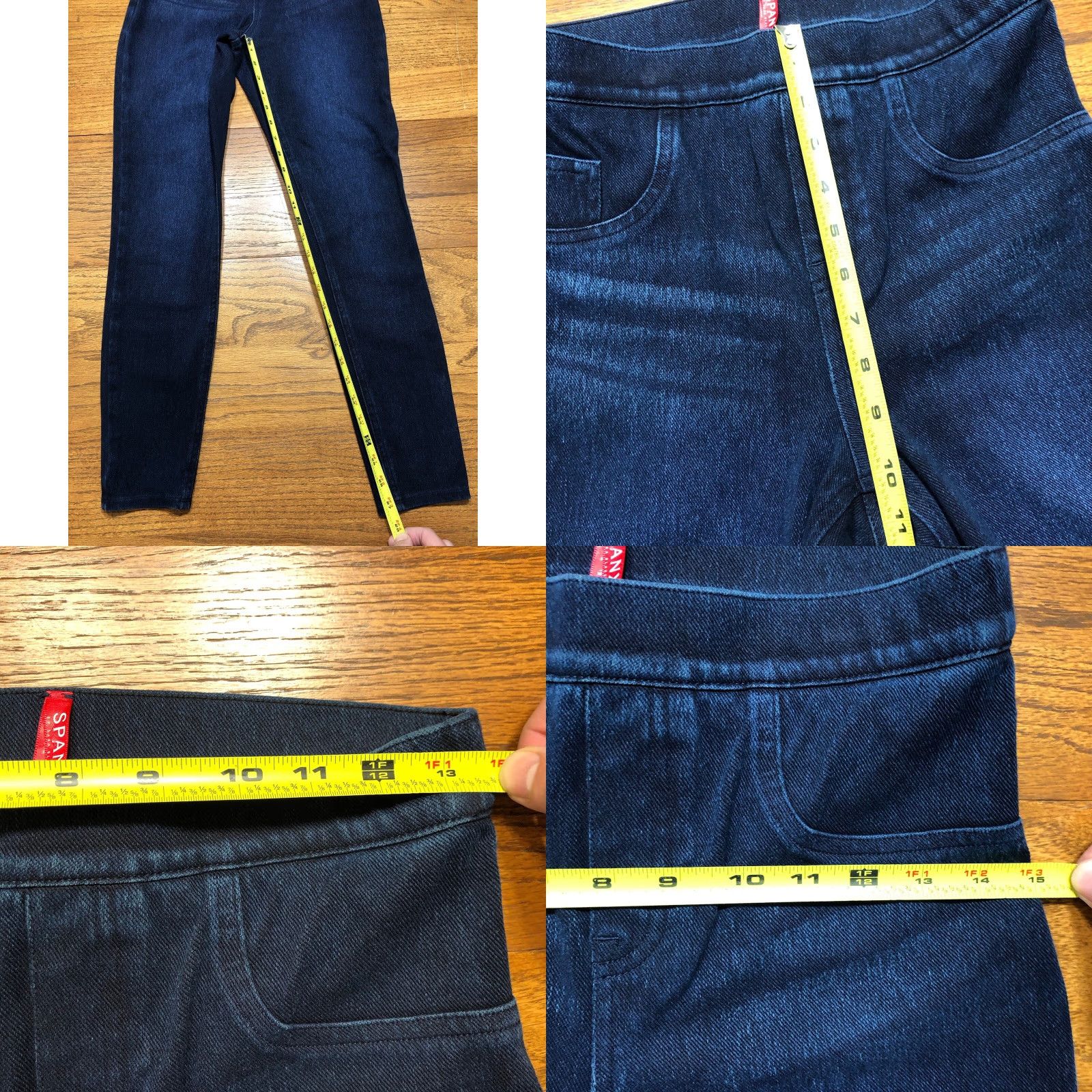 Spanx SPANX Jeans Jeggings Slim Dark Denim High Rise Pull On Blue 27 in Inseam 27.5 in Cotton Blend City Hipster Bohemian Stretch Womens Size 28" / US 6 / IT 42 - 9 Thumbnail