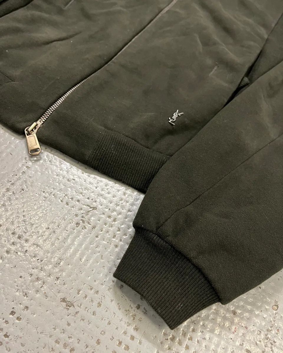 Yves Saint Laurent 2000s Yves Saint Laurent Khaki High Collar Zip-up Sweater Size US M / EU 48-50 / 2 - 8 Thumbnail